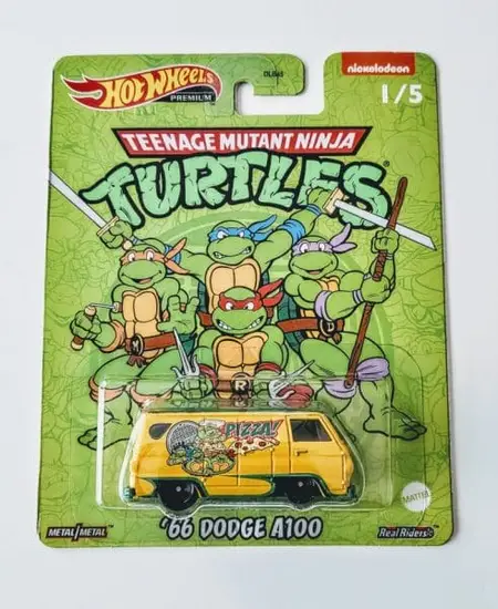 Hot Wheels 2022 Pop Culture Mix Teenage Mutant Ninja Turtles 1 of 5 1966 Dodge A100 Chevy Panel HCN86