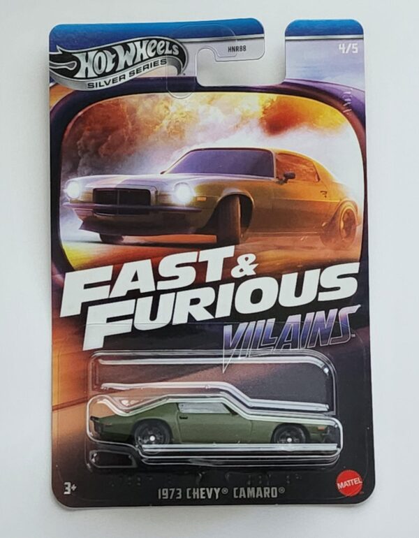 Hot wheels Silver series 2025 Fast and furious Walmart Villains - 4 of 5 1973 Chevy Camaro green JBY37