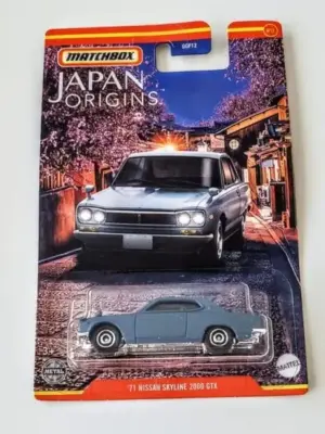 Matchbox 2022 Japan Origins 6 of 12 1971 Nissan Skyline 2000 GTX blue
