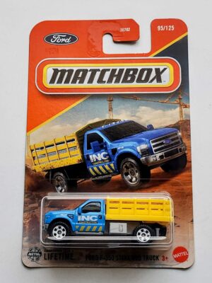 Matchbox 2025 Ford F-350 Stake bed Truck (INC Construction) blue JBP64