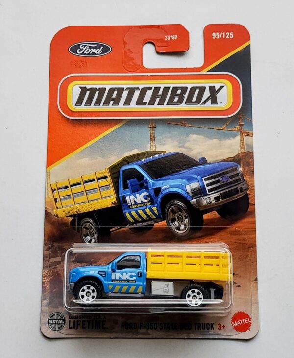 Matchbox 2025 Ford F-350 Stake bed Truck (INC Construction) blue JBP64