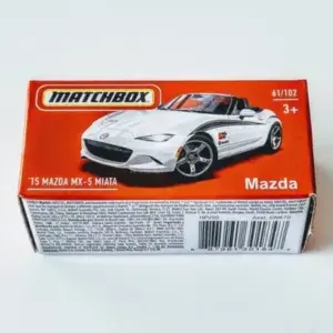 Matchbox 2022 Power Grabs MBX Showroom 61 of 102 - 2015 Mazda MX-5 Miata white HFV50 Matchbox 2022 Power Grabs MBX Showroom 61 of 102 - 2015 Mazda MX-5 Miata white HFV50