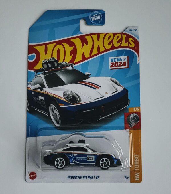 Hot wheels 2024 HW Turbo 5 of 5 Porsche 911 Rallye (Dakar) white HRY70