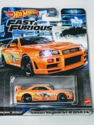 Hot Wheels 2023 Fast & Furious Premium mix A 5 of 5 Nissan Skyline GT-R/(BNR34) orange HKD21 Hot Wheels 2023 Fast & Furious Premium mix A 5 of 5 Nissan Skyline GT-R/(BNR34) orange HKD21