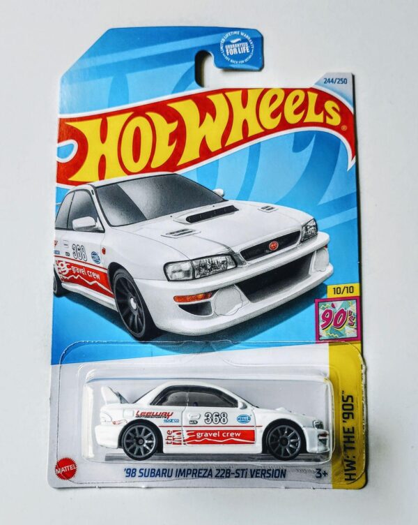 Hot wheels 2024 HW The 90s - 10 of 10 - 1998 Subaru Impreza 22b-STI version white HTB12