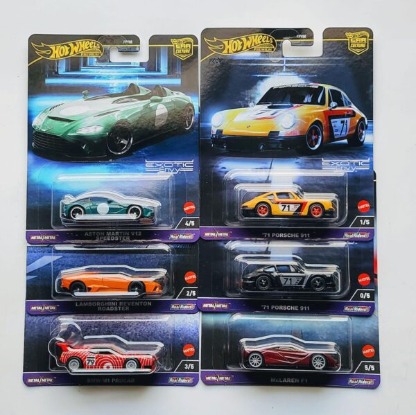 Hot wheels Premium 2023 Car Culture Exotic Envy Complete set w chase FPY86-959G