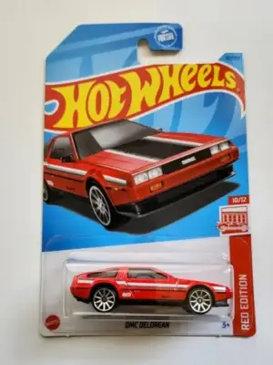 Hot Wheels 2023 Target Red Edition 10 of 12 DMC Delorean red HKL62