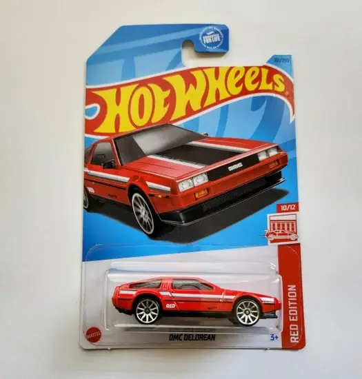 Hot Wheels 2023 Target Red Edition 10 of 12 DMC Delorean red HKL62