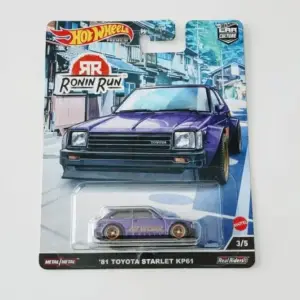 Hot wheels 2022 Car Culture Ronin Run 3 of 5 1981 Toyota Starlet KP61 purple HCK11
