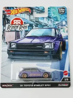 d75429a1-1000000194.webp Hot wheels 2022 Car Culture Ronin Run 3 of 5 1981 Toyota Starlet KP61 purple HCK11