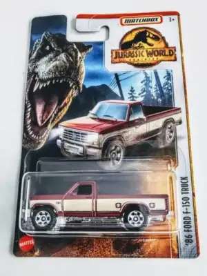Matchbox 2022 Jurassic World Dominion 1986 Ford F-150 Truck red HBH03