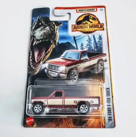 Matchbox 2022 Jurassic World Dominion 1986 Ford F-150 Truck red HBH03