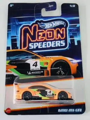Hot wheels 2024 Neon Speeders Series 3 HLH72-956C- 4 of 8 - BMW M3 GT2 orange HRW78