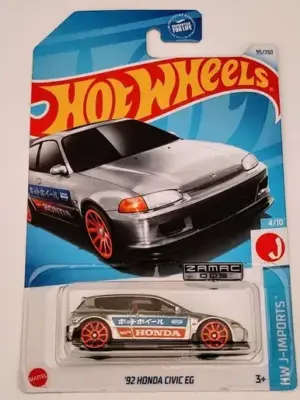 Hot wheels 2024 HW J-imports 4 of 10 1992 Honda Civic EG Zamac HTF50