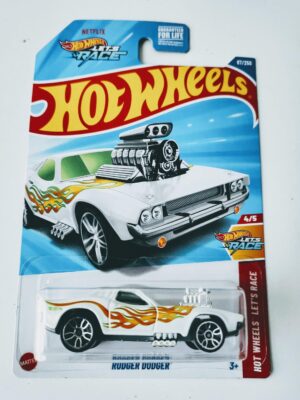 Hot wheels 2025 Hot Wheels Let's Race  4 of 5 Rodger Dodger white HYX12