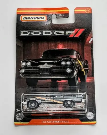 Matchbox 2022 Dodge Series 1 of 12 - 1959 Dodge Coronet Police black HFJ12
