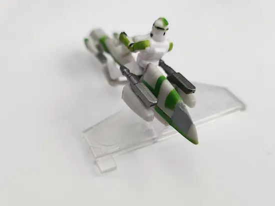 Star Wars Micro Galaxy Squadron Scout class series 6 Barc Speeder with green clone captain chase Swj0138-2