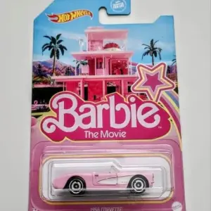 Hot wheels 2023 - Barbie the Movie 1956 Corvette pink HPR54 (Movie Card variation )