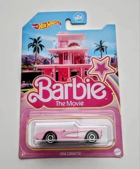 Hot wheels 2023 - Barbie the Movie 1956 Corvette pink HPR54 (Movie Card variation )