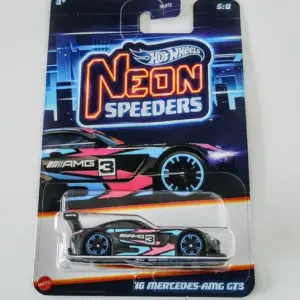 Hot Wheels 2024 Neon Speeders Series 3 HLH72-956C 5 of 8 2016 Mercedes AMG GT3 HRW79 Hot Wheels 2024 Neon Speeders Series 3 HLH72-956C 5 of 8 2016 Mercedes AMG GT3 HRW79