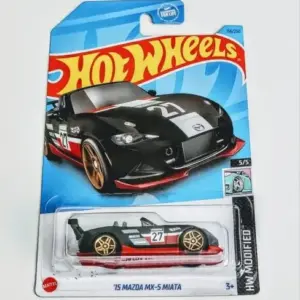 Hot Wheels 2023 HW Modified 5 of 5 2015 Mazda MX-5 Miata black HKK87