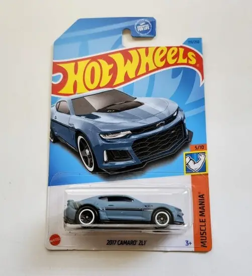 Hot wheels 2023 Muscle Mania 5 of 10 - 2017 Camaro ZL1 blue kroger exclusive HKL50