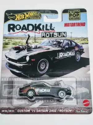 Hot wheels 2024 Pop Culture Entertainment Motortrend - Custom 1971 Datsun 240z (Roadkill Rotsun) HKC37