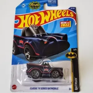 Hot Wheels 2022 Batman Series 3 of 5 Classic TV Series Batmobile Blue tooned