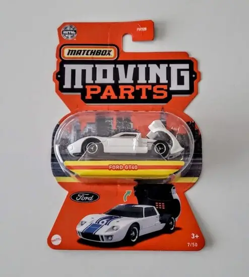 Matchbox 2022 Moving Parts 7 of 50 Ford GT40 white HFM36