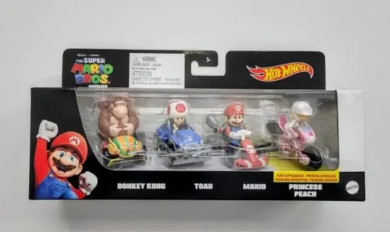 Hot wheels 2023 Super Mario Bros Movie 4 pack Princess Peach on motor bike - HKD43