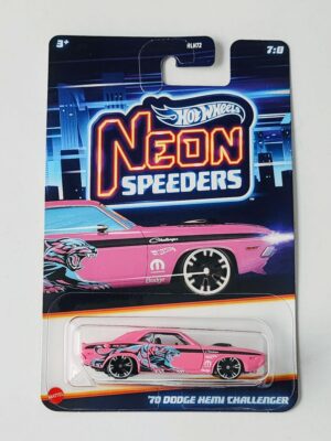 Hot wheels Silver series 2024 Neon Speeders Series HLH72-956D – 7 of 8 – 1970 Dodge Hemi Challenger pink JBY98