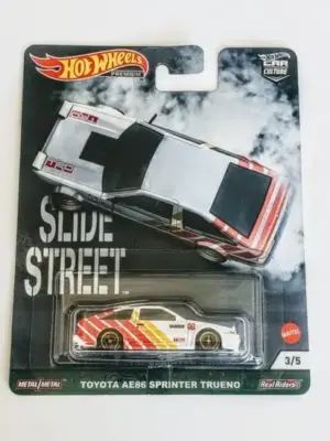 Hot Wheels 2021 Car Culture Slide Street 3 of 5 Toyota AE86 Sprinter Trueno GRJ83 (Formula Drift)