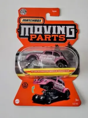 Matchbox 2022 Moving Parts 42 of 50 1971 Volkswagen Beetle Roadster purple HFM91