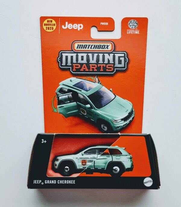 Matchbox 2025 Moving Parts Jeep grand Cherokee green  National Parks JBW55