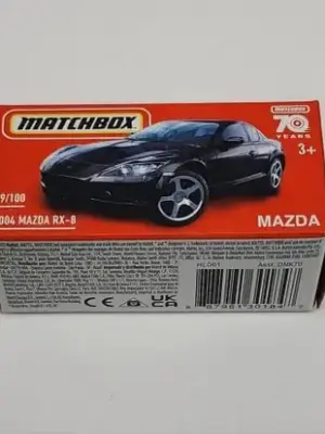 Matchbox 2023 Power Grabs 50 of 100 MBX Showroom Mazda Rx-8 black HLD61