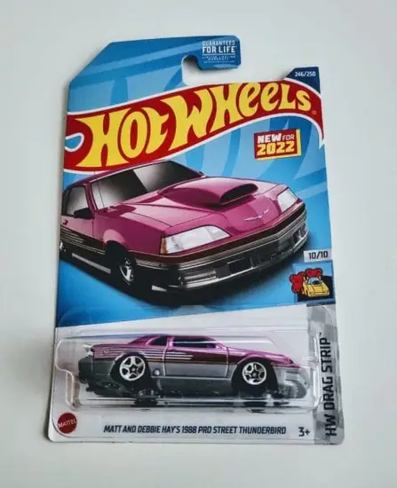 Hot Wheels 2022 HW Drag Strip 10 of 10 - Matt and Debbie Hays 1988 Pro street Thunderbird pink hct25