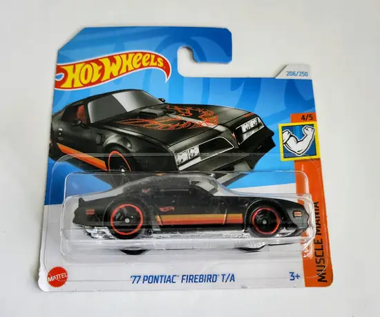 Hot Wheels 2024 Muscle Mania 4 of 5 1977 Pontiac Firebird T/A black short card HTC60