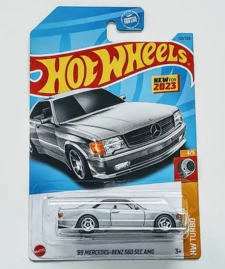 Hot Wheels 2023 HW Turbo 4 of 5 - 1989 Mercedes-Benz 560 SEC AMG silver HKK85