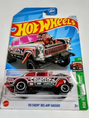Hot wheels 2024 HW Reverse Rake  2 of 5 1955 Chevy Bel-Air Gasser Zamac HTF51 (the collector)