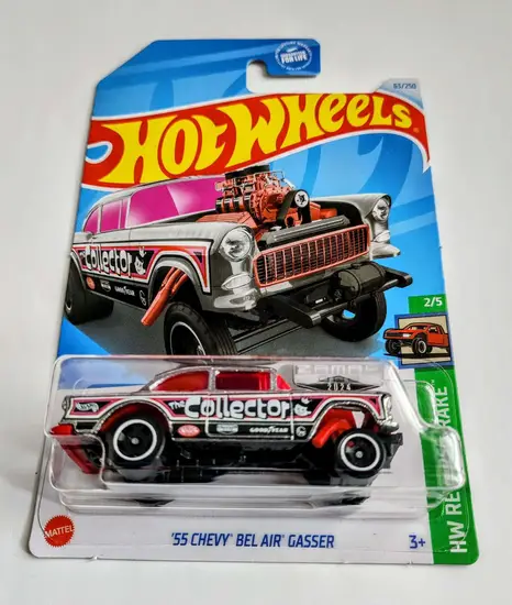Hot wheels 2024 HW Reverse Rake  2 of 5 1955 Chevy Bel-Air Gasser Zamac HTF51 (the collector)