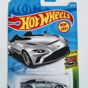Hot Wheels 2021 HW Exotics 9 of 10 Aston Martin V12 Speedster Silver GRX58
