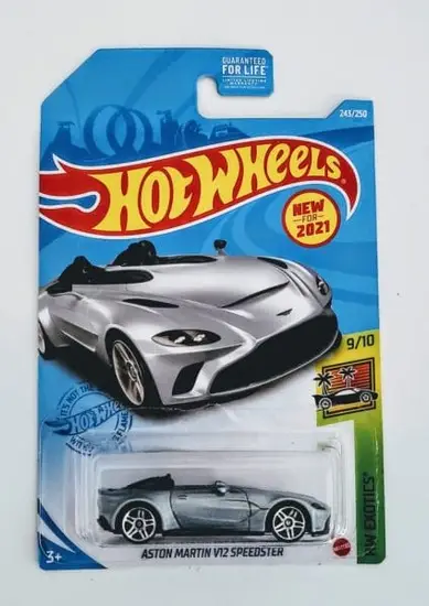 Hot Wheels 2021 HW Exotics 9 of 10 Aston Martin V12 Speedster Silver GRX58