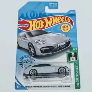 Hot Wheels 2019 HW Green Speed 2 of 5 Porsche Panamera Turbo S E-Hybrid Sport Turismo gray FYB51
