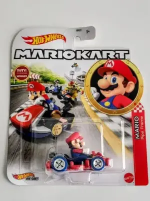 Hot Wheels 2023 Hot Wheels Mario Kart - Mario w/Pipe Frame red HDB34