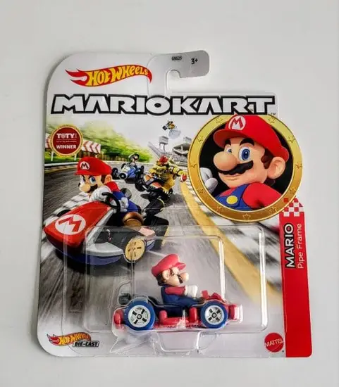 Hot Wheels 2023 Hot Wheels Mario Kart - Mario w/Pipe Frame red HDB34