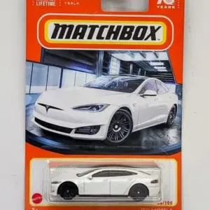 Matchbox 2023 86 of 100 – MBX Showroom Tesla Model S white HKW45