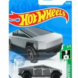 Hot Wheels 2021 HW Green Speed 3 of 5 Tesla Cyber Truck silver GTB22 prototype model