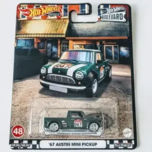 Hot Wheels Car Culture 2022 Boulevard Mix I 48 of 50 - Austin Mini Pickup Green HCR03