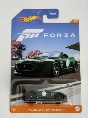 Hot Wheels 2023 Forza series 3 of 5 2015 Jaguar F-Type Project 7 racers green HLK27