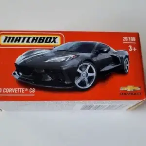 Matchbox 2022 Power Grabs MBX Showroom 20 of 100 - 2020 Corvette C8 black HFV39